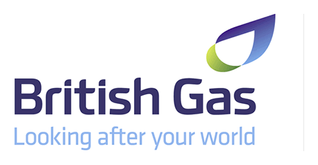 British Gas Logo with tag line: Looking after your world