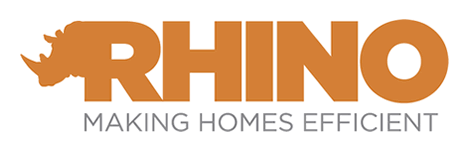 Original Rhino logo with tag line: Making homes efficient