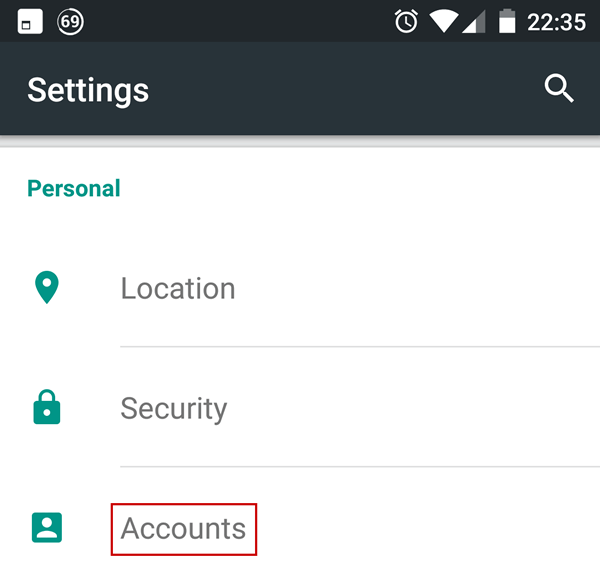Step 2 - Select Accounts
