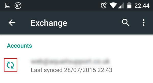 Step 4 - Select the Sync icon