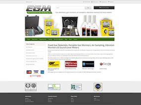 Screenshot of Environmental and Gas Monitoring Ltd. website
