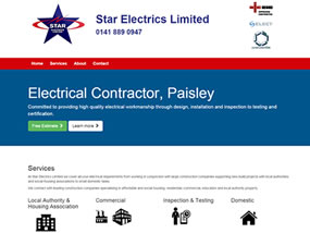 Screenshot of Star Electrics website